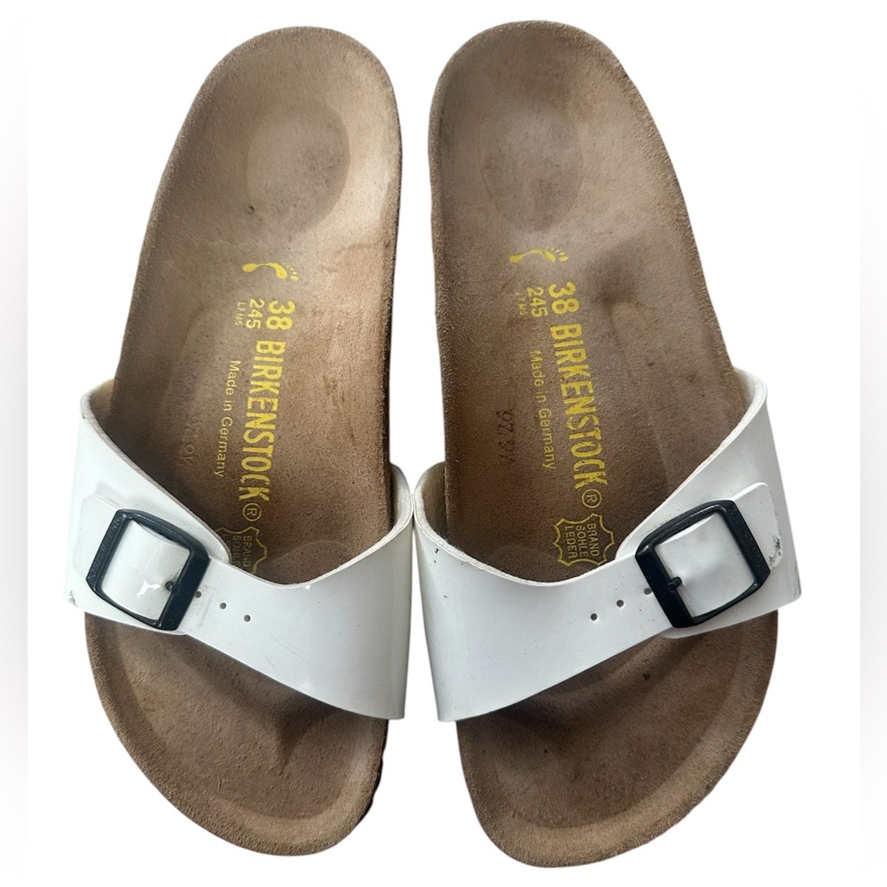 Birkenstock Madrid White One Strap Open Toe Slides Sandals Size‎ 38